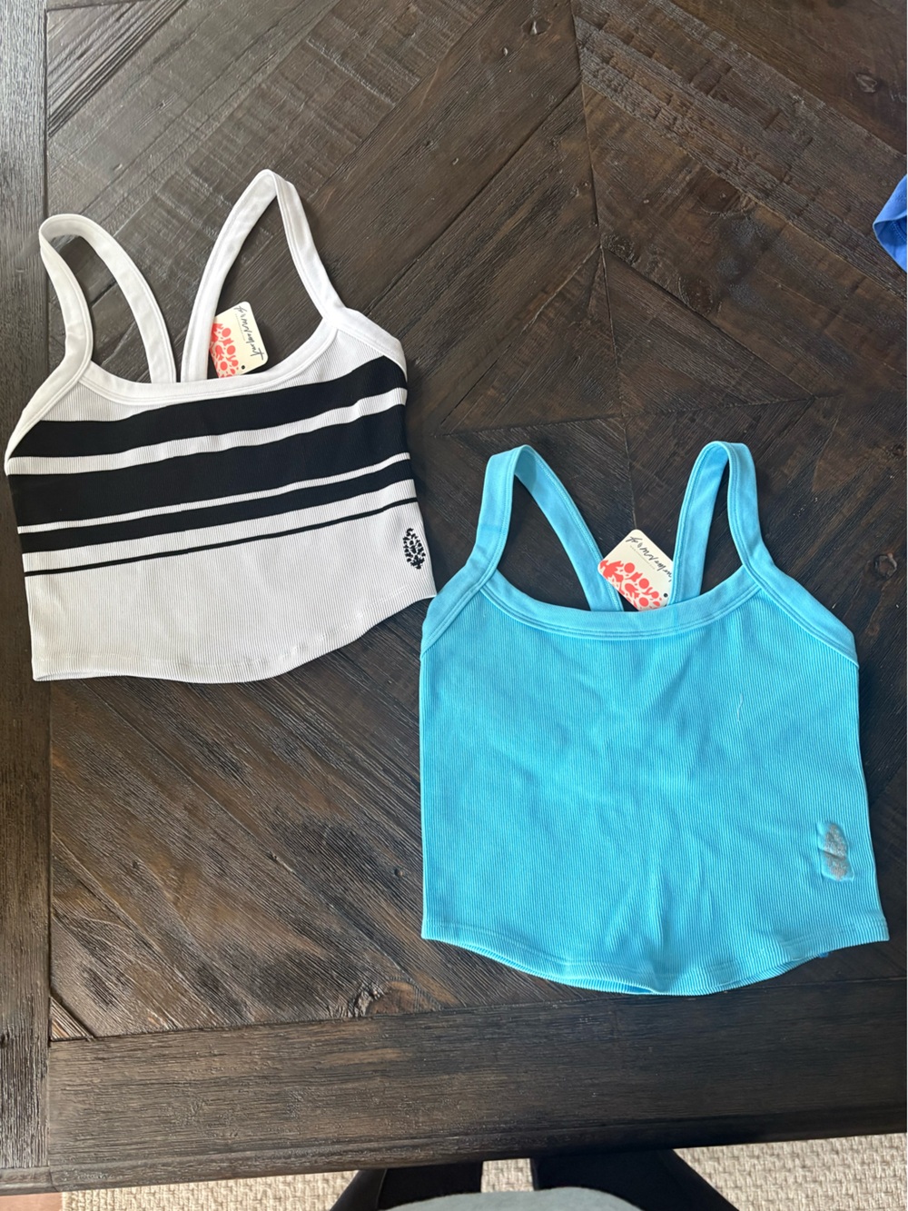 BRAND NEW WITH TAGS Free People Movement Blue & Retro Striped Tank Bundle M/L